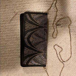 White House Black Market Black Clutch Bag